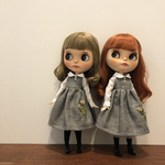 ブライスアウトフィット　ワンピース　ドロワーズ　バラ刺繍