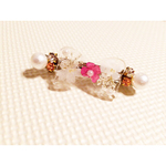 押し花ピンクスワロバレッタ