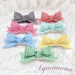 【 犬用🎨バレッタ 】 おしゃれ　トップノットペット　子供　ヘアアクセサリー　リボン　バレッタ　♡AquaMana♡