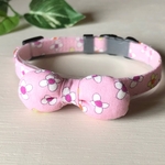 まんまるお花畑✿ピンク まるリボン 猫 首輪