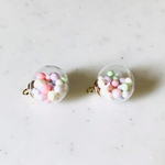 Pastel Color Grain Glass Ball Pendant Tops