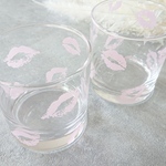 ピンクリップ柄グラス♡lip