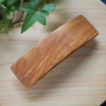 再販★特別な作品-杢目の美しい古木山桜のシンプルなバレッタ（ヤマザクラMⅡ）9.3cm