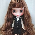 284.※単品※黒のベスト※ブライスアウトフィット※1/6ドール服
