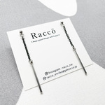 black chain & bar pierce  ステンレスピアス ノンホールピアス変更可