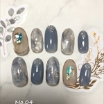 キラキラニュアンスネイル　No.04