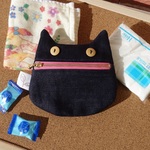 お口チャックねこ　ポケットティッシュポーチ