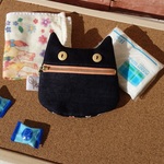 お口チャックねこ　ポケットティッシュポーチ