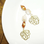 送料無料⭐︎アシンメトリーゴールド・べっこう系シンプルナ大ぶりピアス/イヤリングセット