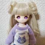 ドール服★可愛いトラのラグランTシャツ(薄紫)