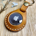 カワエアタグホルダー　キャメル　姫路レザー　air tag