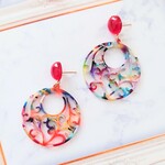 プチプラ⭐カラフルな透かしチャームピアス