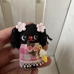 5センチ、黒わんちゃんのぬいぐるみ