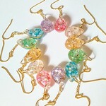 【特別価格】シェルとレジンのきらきらドロップピアス【各色１点のみ】
