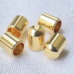 [5個] 紐留め 内径4.3mm キャップ ゴールド