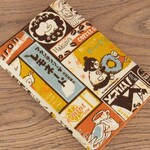 【文庫本】ゴムバンド栞付ブックカバー 手帳カバー★昭和 レトロ★看板 ラベル