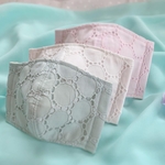 子供用夏マスク＊サークルレース＊選べる裏地（接触冷感orWガーゼ）