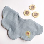 Sunflower〜ひまわり〜季節を彩る刺繍スタイ【もくもくタイプ】