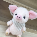 ハンドメイド緑がキレイだなぁ⛰テディベア風赤ちゃんコブタ子豚ぬいぐるみ