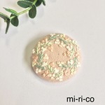 かすみ草の花刺繍 ブローチ／ヘアゴム