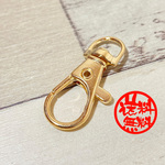 送料無料●30個入りナスカン/回転カン付/KCゴールド		