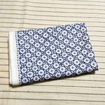 刺し子のふきん　十字花刺し　青【在庫追加】