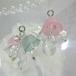紫陽花色すずらんGC（手染め）☆ピアス（樹脂フック）