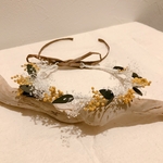 ベビーキッズ花冠、ミモザ花冠