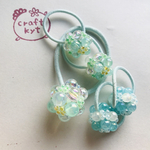 新作✨爽やかわいいミントカラーとミルキーブルーのミニヘアゴムセット