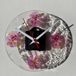 FLOWER 壁掛け時計、ハンドメイド、レジン、（No83)