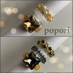 ビーズリング♡3点セット♡韓国風♡ビーズアクセサリー