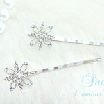 ❄雪の結晶❄クリスタル✨✨ヘアピン