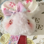 しっぽちゃんキーホルダー リボン