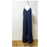 リネン100%　大人 サロペット　オーバーオール