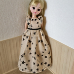 リカちゃん　ロングサマーワンピース　星柄