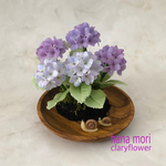 粘土の花＊紫陽花とカタツムリ＊