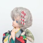 【オビツ11・リカちゃんサイズ】 つまみかんざし 紅白