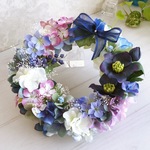 Ma様ご注文のお品♡クリスマスローズと紫陽花のリース