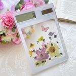お花と蝶のハーバリウム電卓