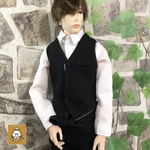 【 六分の一男子図鑑サイズ 】カフェの制服セット　29cm　ナインサイズ