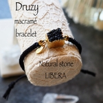 Druzy macramé bracelet black