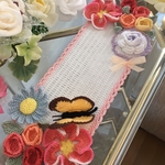 レース編み お花のドイリー 🌷ஐ೨🌸🐝🌸ஐ೨🌷