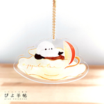 【アップルティー】ドリンクとシマエナガのアクリルキーホルダー