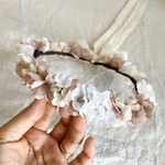 new 花かんむり《リトル　ピンクベージュ》花かんむり　はなかんむり　ベビー  キッズ　子供　赤ちゃん　