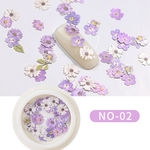 花柄　パープル系（アジサイ　藤）ネイルチップ  スライスチップ　樹脂パーツ ネイルパーツ レジンパーツ　花びら
