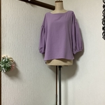 パープル　お袖ふんわりブラウス💕