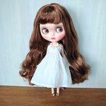 287.※紅茶染めガーゼのキャミワンピース※ブライスアウトフィット※1/6ドール服