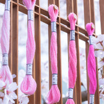 🌸Art Fiber Endoの麻刺繍糸＿桜色6本セット