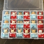 【ミンネ限定】シルバニア　赤ちゃん　ベッド　布団　ケース　収納　セーラー錨柄