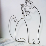 猫のワイヤーアート